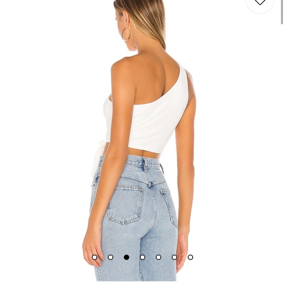 Superdown Willow One Shoulder Top in White - Picture 5 of 5